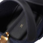 Hermès Bleu Nuit Feutre Wool and Black Swift Picotin Lock 18 Gold Hardware - Image 6
